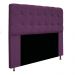Kit Cabeceira e Calçadeira Baú Estofada Mel 140 cm Casal Com Capitonê Suede Roxo - Amarena Móveis