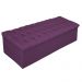 Kit Cabeceira e Calçadeira Baú Estofada Mel 140 cm Casal Com Capitonê Suede Roxo - Amarena Móveis