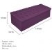 Kit Cabeceira e Calçadeira Baú Estofada Mel 140 cm Casal Com Capitonê Suede Roxo - Amarena Móveis