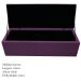 Kit Cabeceira e Calçadeira Baú Estofada Mel 140 cm Casal Com Capitonê Suede Roxo - Amarena Móveis