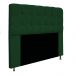 Kit Cabeceira e Calçadeira Baú Estofada Mel 140 cm Casal Com Capitonê Suede Verde - Amarena Móveis