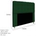 Kit Cabeceira e Calçadeira Baú Estofada Mel 140 cm Casal Com Capitonê Suede Verde - Amarena Móveis