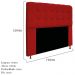Kit Cabeceira e Calçadeira Baú Estofada Mel 140 cm Casal Com Capitonê Suede Vermelho - Amarena Móveis