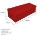 Kit Cabeceira e Calçadeira Baú Estofada Mel 140 cm Casal Com Capitonê Suede Vermelho - Amarena Móveis