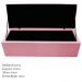 Kit Cabeceira e Calçadeira Baú Estofada Mel 160 cm Queen Size Com Botonê Suede Rosa Bebê - Amarena Móveis