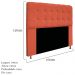 Kit Cabeceira e Calçadeira Baú Estofada Mel 160 cm Queen Size Com Botonê Suede Terracota - Amarena Móveis