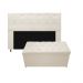 Kit Cabeceira e Calçadeira Baú Estofada Mel 160 cm Queen Size Com Capitonê Corano Bege - Amarena Móveis