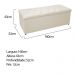 Kit Cabeceira e Calçadeira Baú Estofada Mel 160 cm Queen Size Com Capitonê Corano Bege - Amarena Móveis