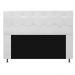 Kit Cabeceira e Calçadeira Baú Estofada Mel 160 cm Queen Size Com Capitonê Corano Branco - Amarena Móveis