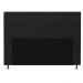 Kit Cabeceira e Calçadeira Baú Estofada Mel 160 cm Queen Size Com Capitonê Corano Preto - Amarena Móveis