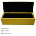 Kit Cabeceira e Calçadeira Baú Estofada Mel 160 cm Queen Size Com Capitonê Suede Amarelo - Amarena Móveis
