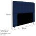 Kit Cabeceira e Calçadeira Baú Estofada Mel 160 cm Queen Size Com Capitonê Suede Azul Marinho - Amarena Móveis