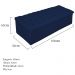 Kit Cabeceira e Calçadeira Baú Estofada Mel 160 cm Queen Size Com Capitonê Suede Azul Marinho - Amarena Móveis