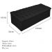 Kit Cabeceira e Calçadeira Baú Estofada Mel 160 cm Queen Size Com Capitonê Suede Preto - Amarena Móveis