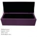 Kit Cabeceira e Calçadeira Baú Estofada Mel 160 cm Queen Size Com Capitonê Suede Roxo - Amarena Móveis