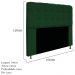 Kit Cabeceira e Calçadeira Baú Estofada Mel 160 cm Queen Size Com Capitonê Suede Verde - Amarena Móveis