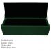 Kit Cabeceira e Calçadeira Baú Estofada Mel 160 cm Queen Size Com Capitonê Suede Verde - Amarena Móveis