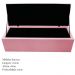 Kit Cabeceira e Calçadeira Baú Estofada Mel 195 cm King Size Com Botonê Suede Rosa Bebê - Amarena Móveis