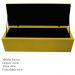 Kit Cabeceira e Calçadeira Baú Estofada Mel 195 cm King Size Com Capitonê Suede Amarelo - Amarena Móveis