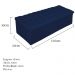 Kit Cabeceira e Calçadeira Baú Estofada Mel 195 cm King Size Com Capitonê Suede Azul Marinho - Amarena Móveis