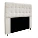Kit Cabeceira e Calçadeira Baú Estofada Mel 195 cm King Size Com Capitonê Suede Bege - Amarena Móveis