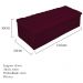 Kit Cabeceira e Calçadeira Baú Estofada Mel 195 cm King Size Com Capitonê Suede Bordô - Amarena Móveis