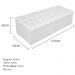 Kit Cabeceira e Calçadeira Baú Estofada Mel 195 cm King Size Com Capitonê Suede Branco - Amarena Móveis