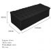 Kit Cabeceira e Calçadeira Baú Estofada Mel 195 cm King Size Com Capitonê Suede Preto - Amarena Móveis