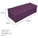 Kit Cabeceira e Calçadeira Baú Estofada Mel 195 cm King Size Com Capitonê Suede Roxo - Amarena Móveis