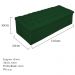 Kit Cabeceira e Calçadeira Baú Estofada Mel 195 cm King Size Com Capitonê Suede Verde - Amarena Móveis