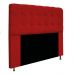 Kit Cabeceira e Calçadeira Baú Estofada Mel 195 cm King Size Com Capitonê Suede Vermelho - Amarena Móveis