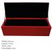 Kit Cabeceira e Calçadeira Baú Estofada Mel 195 cm King Size Com Capitonê Suede Vermelho - Amarena Móveis