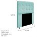 Kit Cabeceira e Calçadeira Baú Estofada Mel 90 cm Solteiro Com Botonê  Suede Azul Tiffany - Amarena Móveis