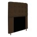 Kit Cabeceira e Calçadeira Baú Estofada Mel 90 cm Solteiro Com Capitonê Suede Marrom - Amarena Móveis