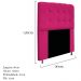 Kit Cabeceira e Calçadeira Baú Estofada Mel 90 cm Solteiro Com Capitonê Suede Pink - Amarena Móveis