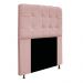 Kit Cabeceira e Calçadeira Baú Estofada Mel 90 cm Solteiro Com Capitonê Suede Rosê - Amarena Móveis
