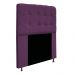 Kit Cabeceira e Calçadeira Baú Estofada Mel 90 cm Solteiro Com Capitonê Suede Roxo - Amarena Móveis