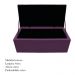 Kit Cabeceira e Calçadeira Baú Estofada Mel 90 cm Solteiro Com Capitonê Suede Roxo - Amarena Móveis