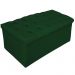 Kit Cabeceira e Calçadeira Baú Estofada Mel 90 cm Solteiro Com Capitonê Suede Verde - Amarena Móveis