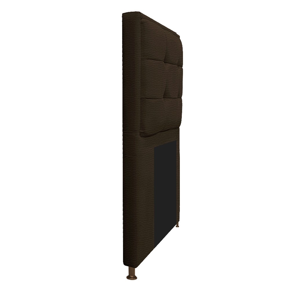 Kit Cabeceira e Calçadeira Copenhague 100 cm Solteiro Corano Marrom - Amarena Móveis
