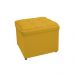 Kit Cabeceira e Calçadeira Copenhague 100 cm Solteiro Suede Amarelo - Amarena Móveis