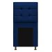 Kit Cabeceira e Calçadeira Copenhague 100 cm Solteiro Suede Azul Marinho - Amarena Móveis