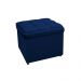 Kit Cabeceira e Calçadeira Copenhague 100 cm Solteiro Suede Azul Marinho - Amarena Móveis