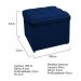Kit Cabeceira e Calçadeira Copenhague 100 cm Solteiro Suede Azul Marinho - Amarena Móveis