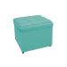 Kit Cabeceira e Calçadeira Copenhague 100 cm Solteiro Suede Azul Tiffany - Amarena Móveis