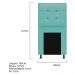 Kit Cabeceira e Calçadeira Copenhague 100 cm Solteiro Suede Azul Tiffany - Amarena Móveis
