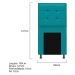 Kit Cabeceira e Calçadeira Copenhague 100 cm Solteiro Suede Azul Turquesa - Amarena Móveis