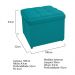 Kit Cabeceira e Calçadeira Copenhague 100 cm Solteiro Suede Azul Turquesa - Amarena Móveis