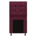 Kit Cabeceira e Calçadeira Copenhague 100 cm Solteiro Suede Bordô - Amarena Móveis