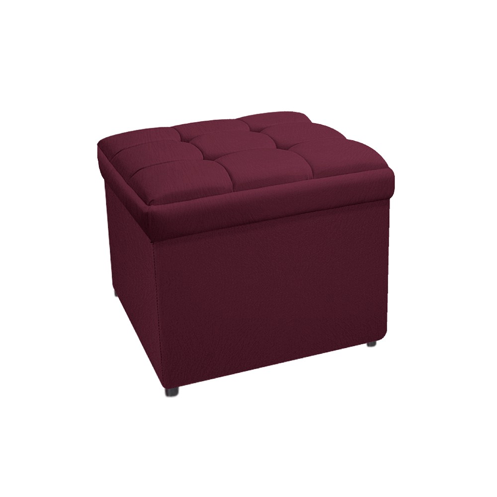 Kit Cabeceira e Calçadeira Copenhague 100 cm Solteiro Suede Bordô - Amarena Móveis